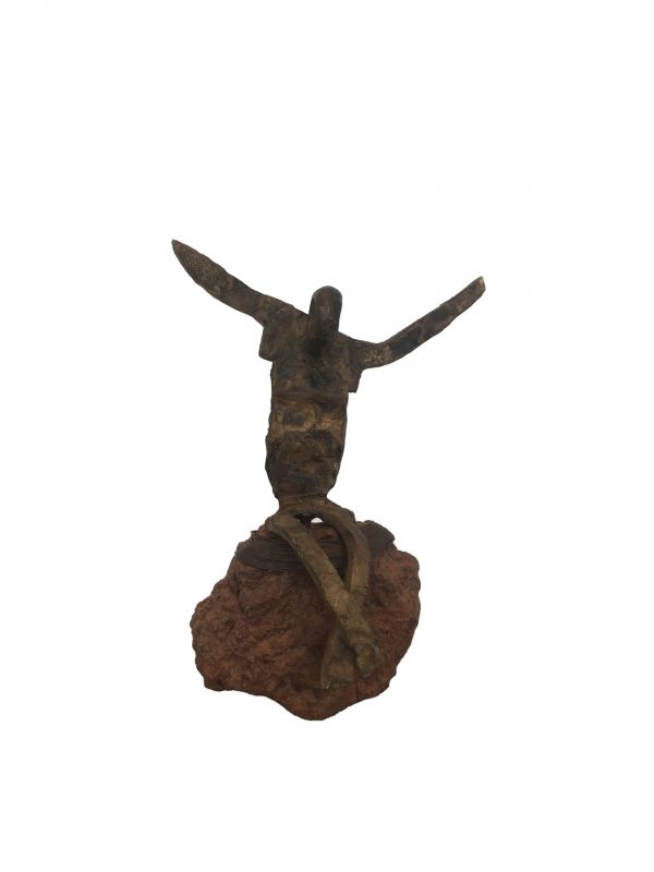 La Poupée Ashanti, 2019, pierre et métal, 32 x 17 x 15cm